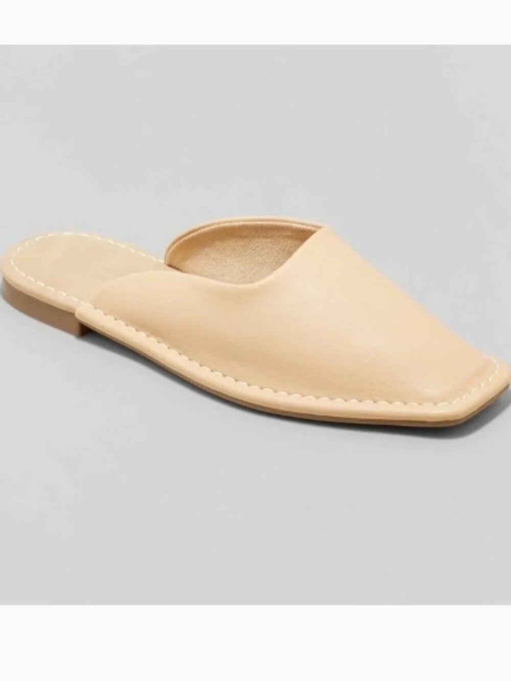 Women's Tan Brandy Mules Slide Flat Tan - Universal Thread 6